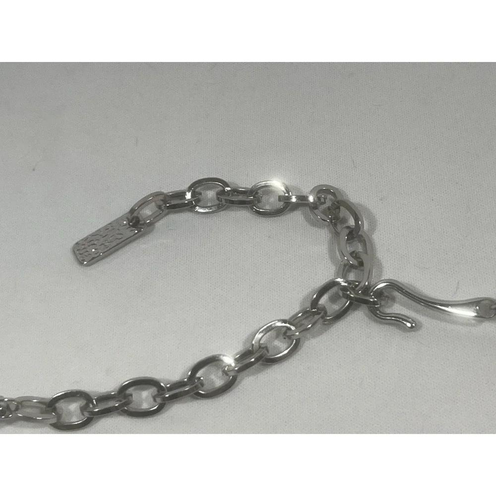 Womens Silver Metal Belt Adjustable Up To 38 Minimalist Y2K Statement Waist